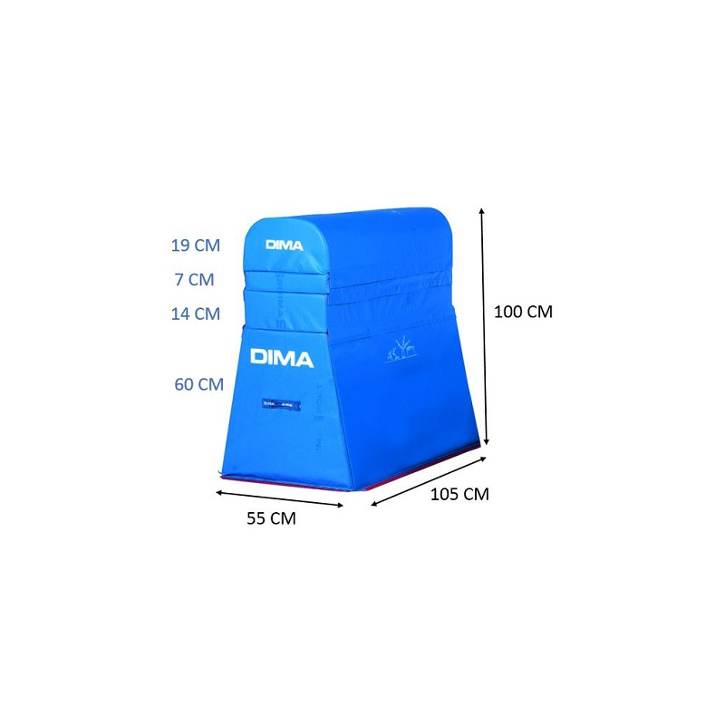 GYMNASTIC VAULTING HORSE FOAMMODULE 105x55x100cm - DIMASPORT