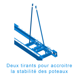 RAIL ACIER A FIXER OU ENCASTRER AVEC CHARIOT SUR MESURE | DIMASPORT