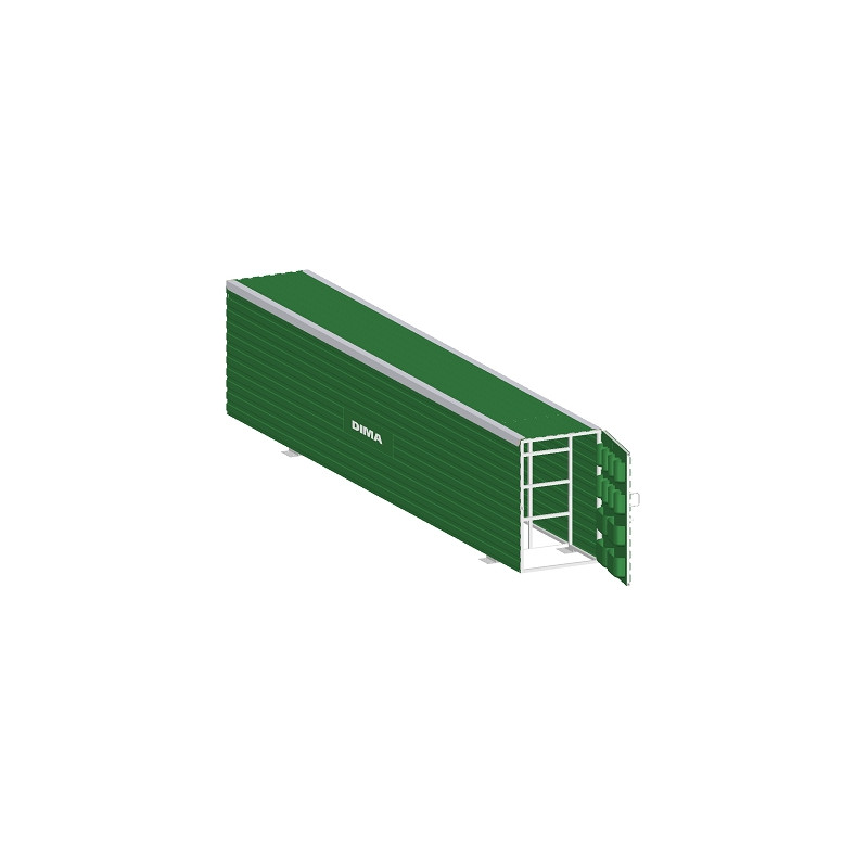 Garage pour rangement perches a poser 5.40x0.70x1.10m
