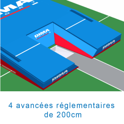 Matelas perche double entree international up & down monohousse 11.00 x 6.00 x 0.80/0.40m