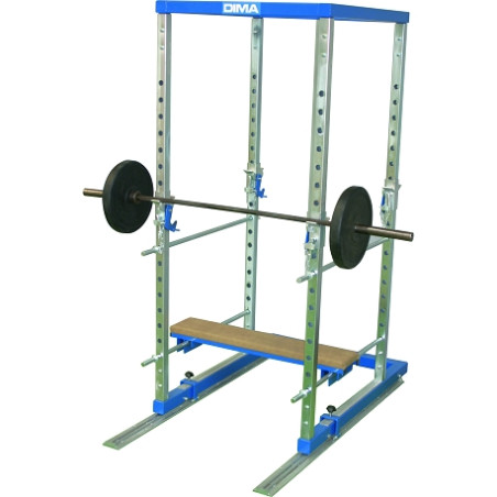 CAGE A SQUAT PREMIUM SUR RAILS COULISSANTS | MUSCULATION | DIMASPORT