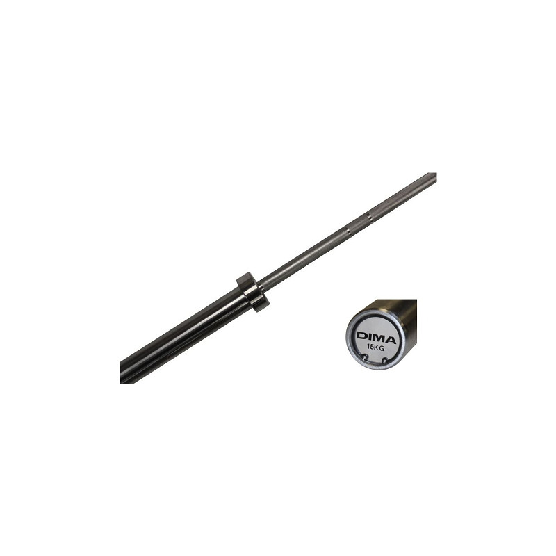 BARRE OLYMPIQUE DE MUSCULATION 15KG - CAPACITY 500KG - DIMASPORT