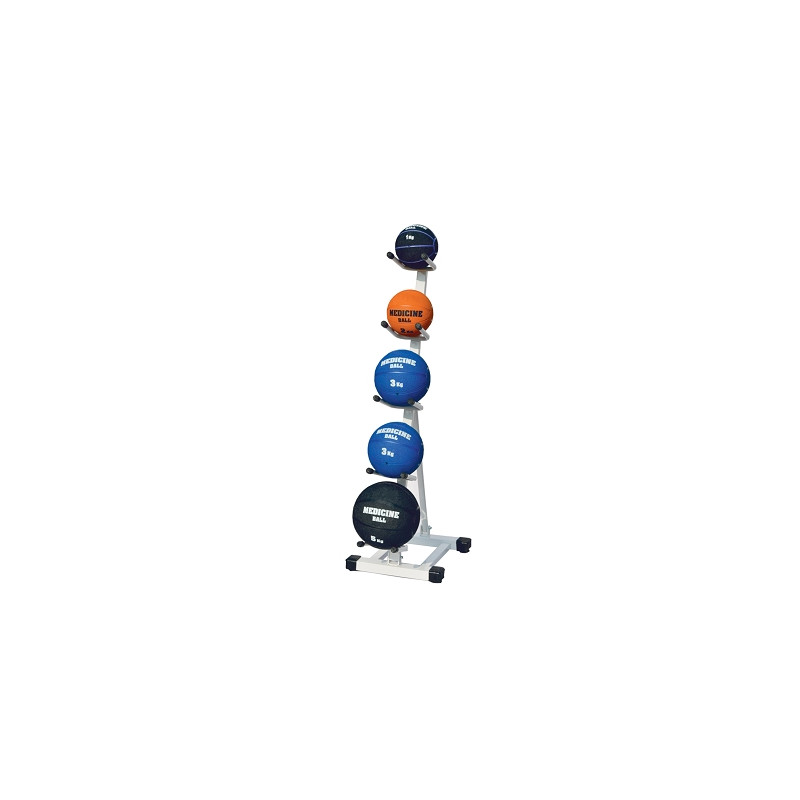 ÉTAGÈRE DE RANGEMENT VERTICALE POUR 5 MEDICINE BALLS | DIMASPORT