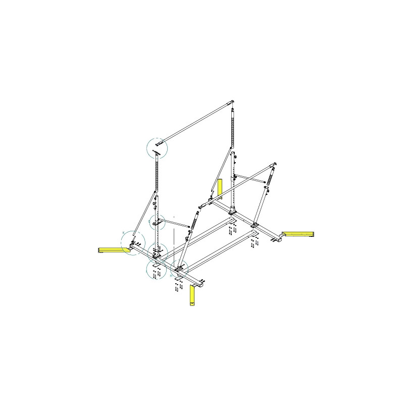 STABILISATEURS BARRES ASYMETRIQUES / PARALLELESLOT DE 4